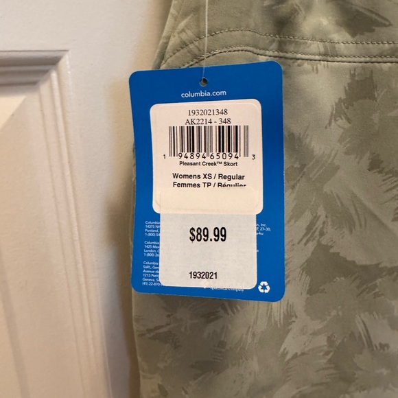 BNWT Columbia Pleasant Creek Skort -Size XS - Picture 4 of 4